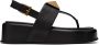Valentino Garavani Black One Stud Flat Sandals - Thumbnail 1
