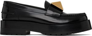 Valentino Garavani Black One Stud Loafers