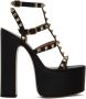 Valentino Garavani Black Rockstud 155 Heeled Sandals - Thumbnail 1