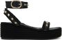 Valentino Garavani Black Rockstud 45 Heeled Sandals - Thumbnail 1