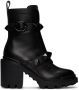 Valentino Garavani Black Roman Stud Ankle Boots - Thumbnail 1