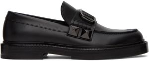 Valentino Garavani Black Stud Sign Loafers