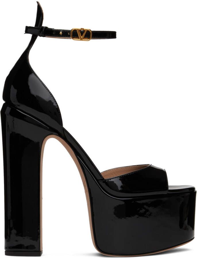 Valentino Garavani Black Tan-Go 155 Heeled Sandals