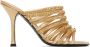 Valentino Garavani Gold Rockstud Strappy 100 Heeled Sandals - Thumbnail 1