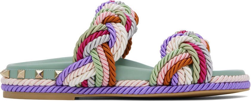 Valentino Garavani Multicolor Rockstud Sandals