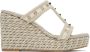 Valentino Garavani Off-White Rockstud Heeled Sandals - Thumbnail 1