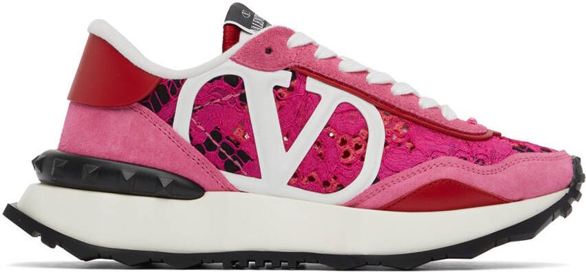 Valentino Garavani Pink Lace Sneakers