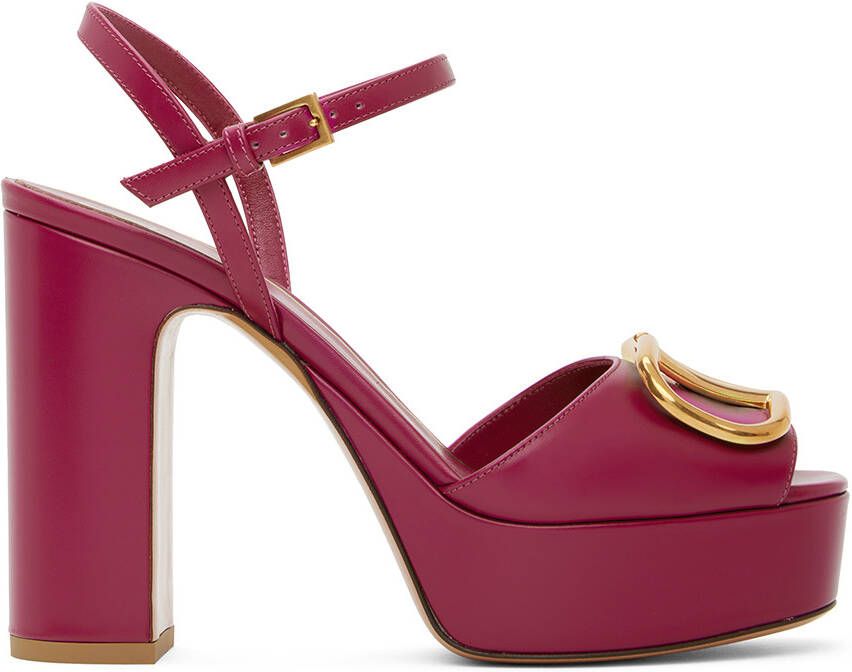 Valentino Garavani Pink Platform Heeled Sandals