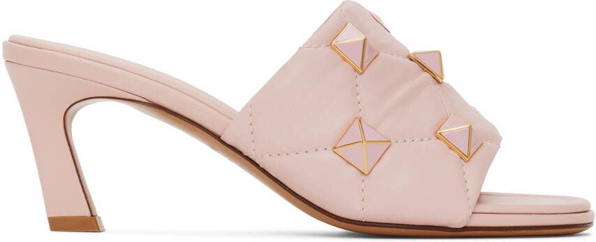 Valentino Garavani Pink Quilted Heeled Sandals