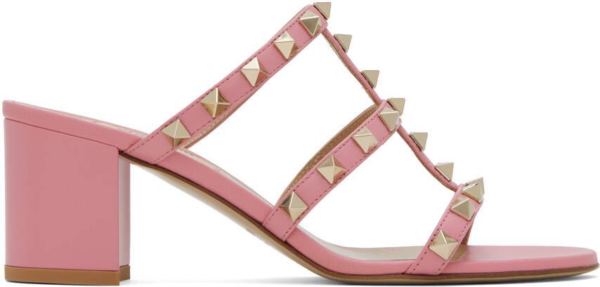 Valentino Garavani Pink Rockstud 60 Heeled Sandals