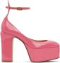Valentino Garavani Pink Tan-Go Platform Pump Heels - Thumbnail 1