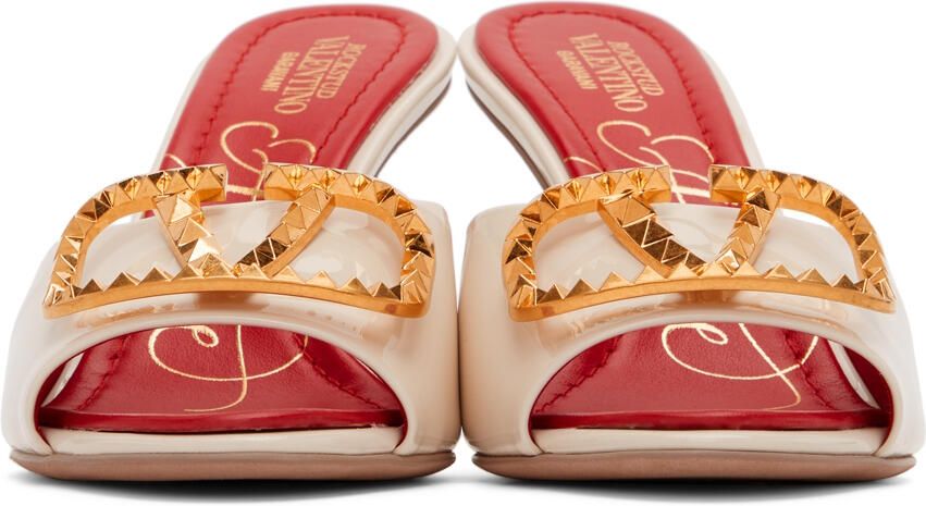 Valentino Garavani Beige Alcove Heeled Mules - Picture 3