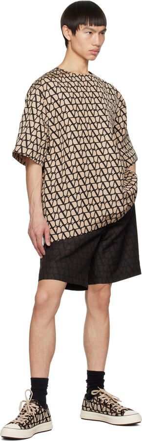 Valentino Garavani Beige & Black Totaloop Sneaker - Picture 4