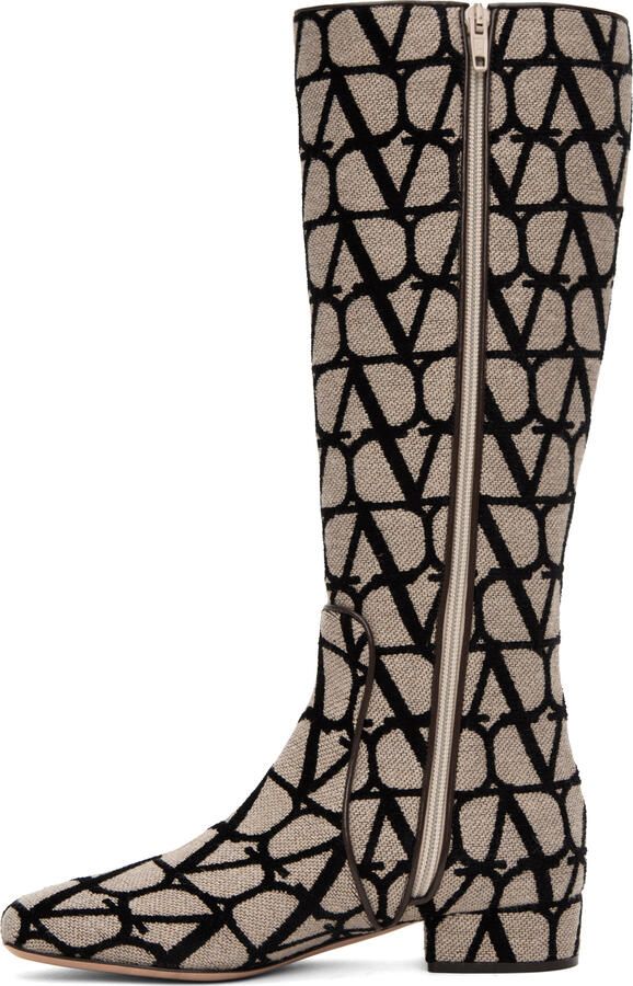 Valentino Garavani Beige VLogo 30 Boots