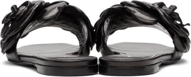 Valentino Garavani Black 03 Rose Edition Atelier Petal Flat Sandals - Picture 4