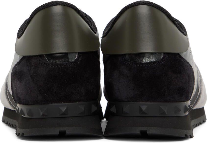 Valentino Garavani Black & Gray Rockrunner Sneakers