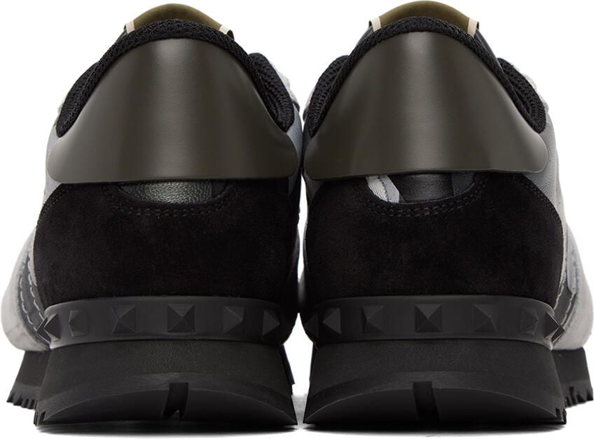 Valentino Garavani Black & Gray Rockrunner Sneakers