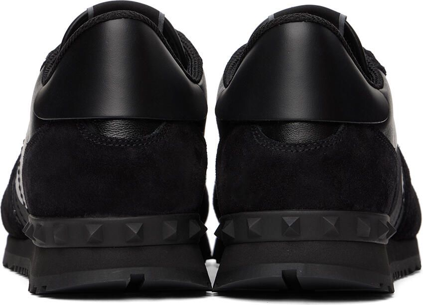 Valentino Garavani Black Camouflage Rockrunner Sneakers