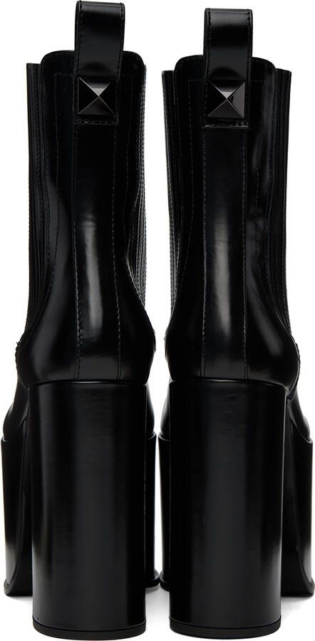 Valentino Garavani Black Club Platform Boots - Picture 3