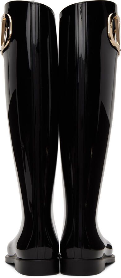 Valentino Garavani Black Logo Boots - Picture 3