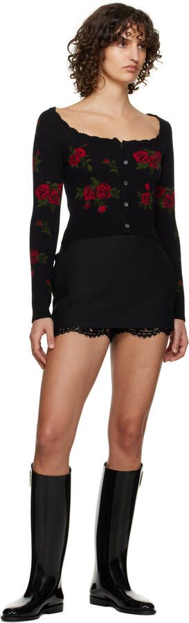 Valentino Garavani Black Logo Boots - Picture 4