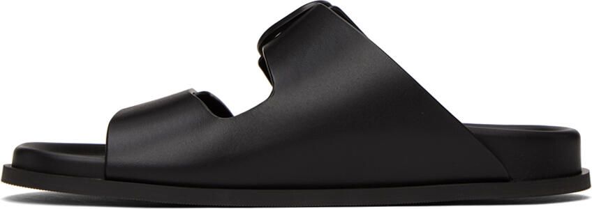 Valentino Garavani Black Molded Slides - Picture 4