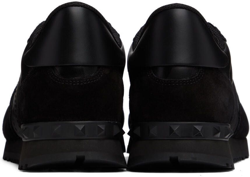 Valentino Garavani Black Rockrunner Low-Top Sneakers