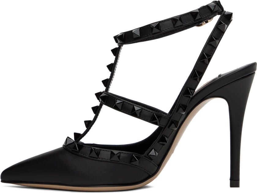 Valentino Garavani Black Rockstud 100 Heels - Picture 3