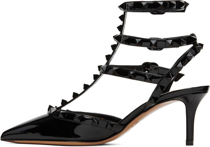 Valentino Garavani Black Rockstud Caged Heels - Picture 3