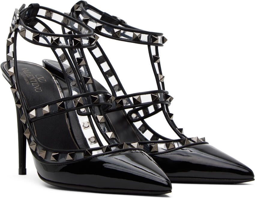 Valentino Garavani Black Rockstud Heels - Picture 2