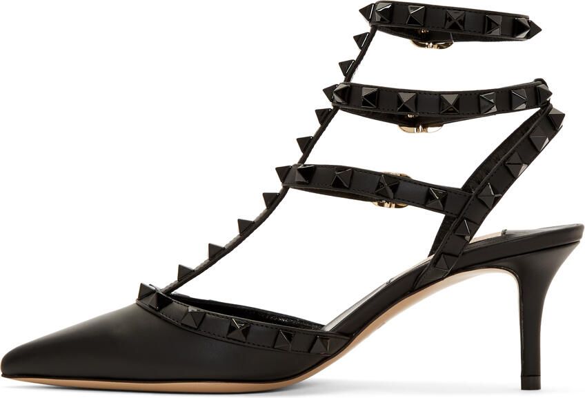 Valentino Garavani Black Rockstud Heels - Picture 2