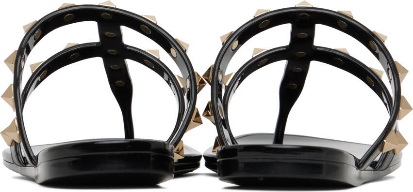 Valentino Garavani Black Rockstud Sandals