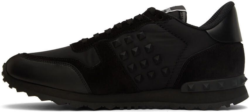 Valentino Garavani Black Rockstud Sneakers - Picture 3
