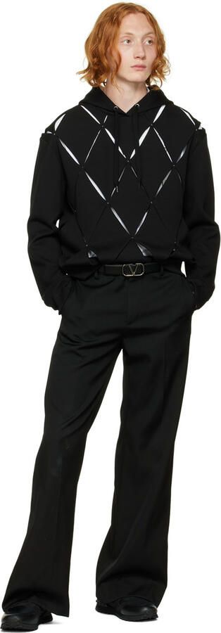 Valentino Garavani Black Rockstud Sneakers - Picture 4