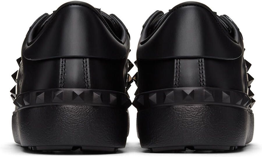 Valentino Garavani Black Rockstud Untitled Open Sneakers