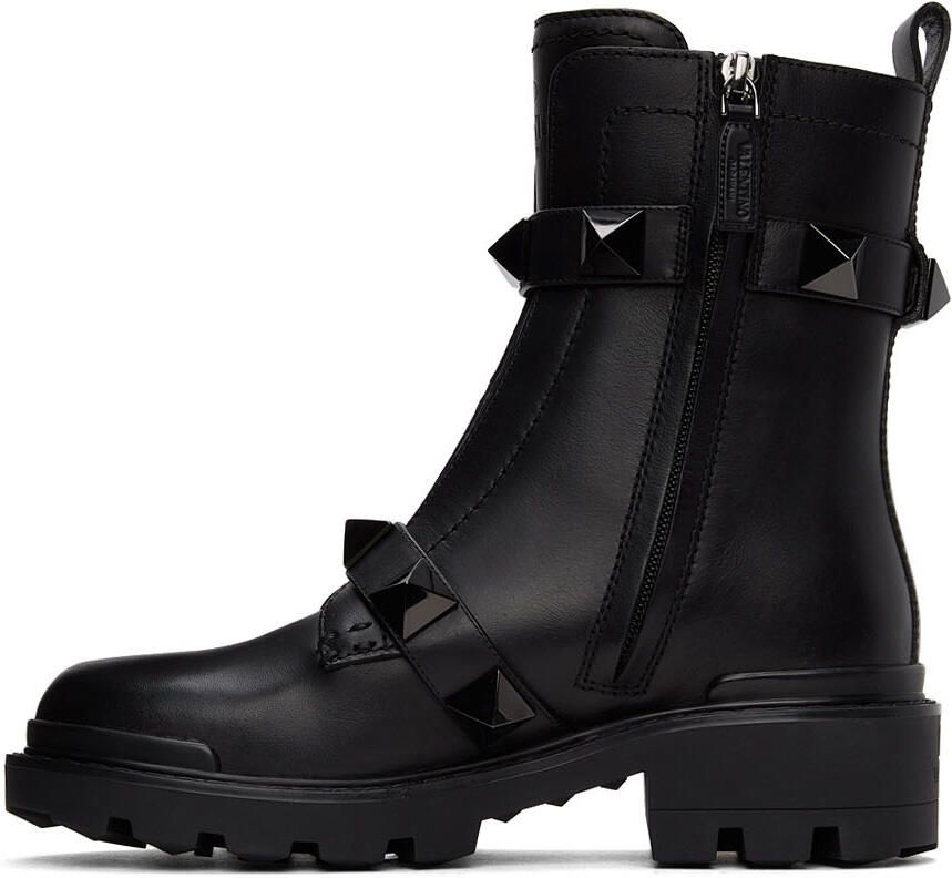 Valentino Garavani Black Roman Stud 85mm Platform Boots