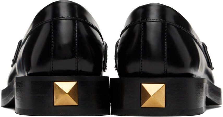 Valentino Garavani Black Roman Stud Loafers