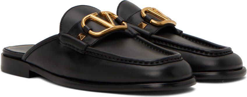 Valentino Garavani Black Sabot Loafers - Picture 3