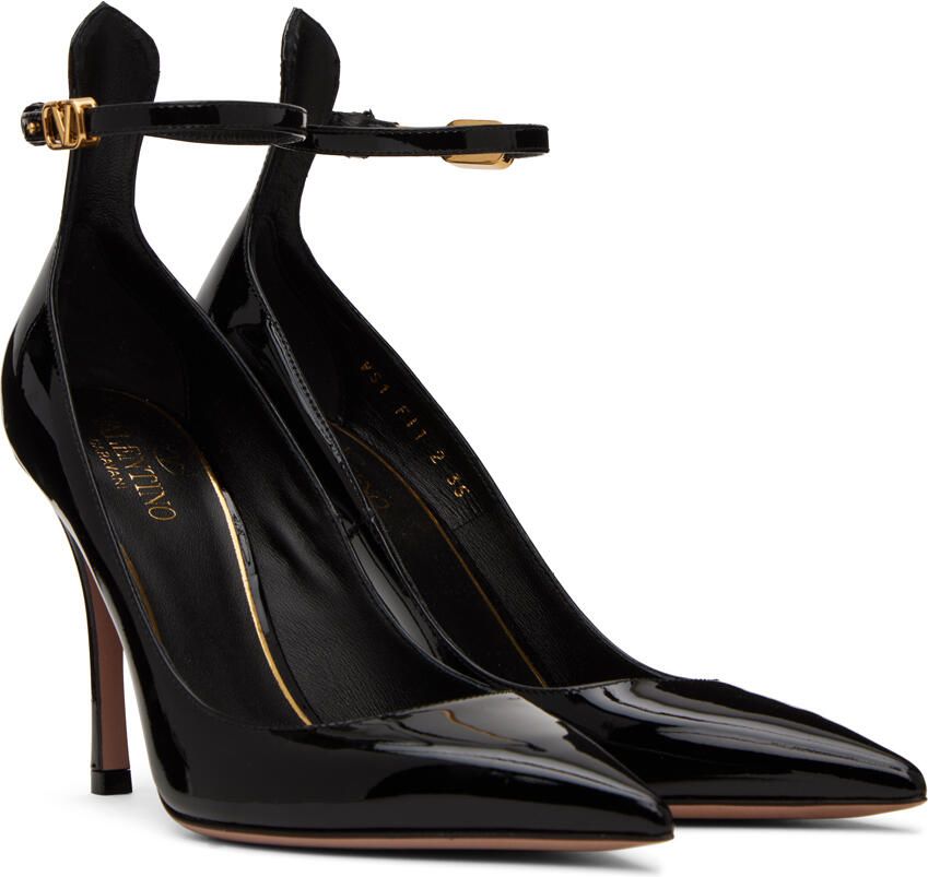 Valentino Garavani Black Tan-Go 100 Heels