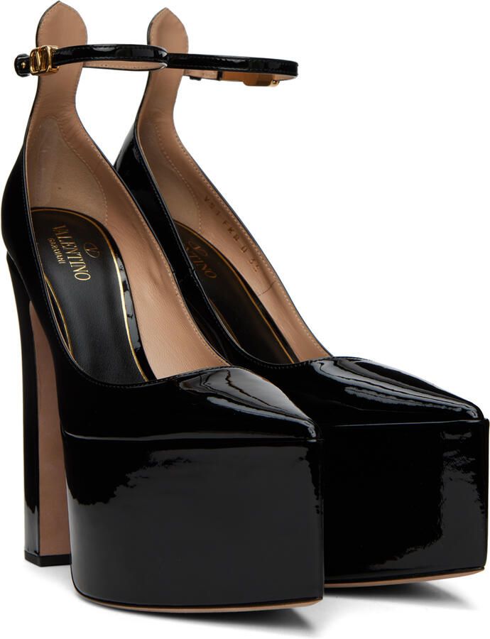 Valentino Garavani Black Tan-Go Platform Heels - Picture 2