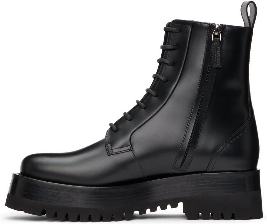 Valentino Garavani Black Upraise Combat Boots - Picture 3