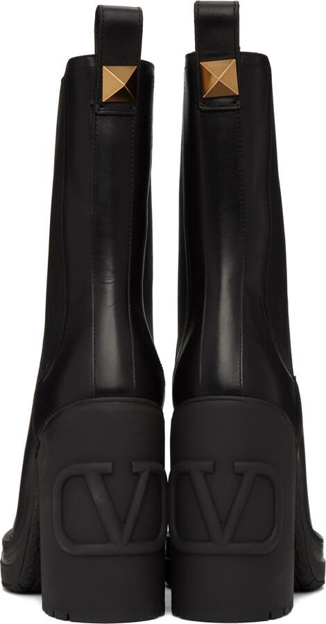 Valentino Garavani Black VLogo Beatle Boots - Picture 3