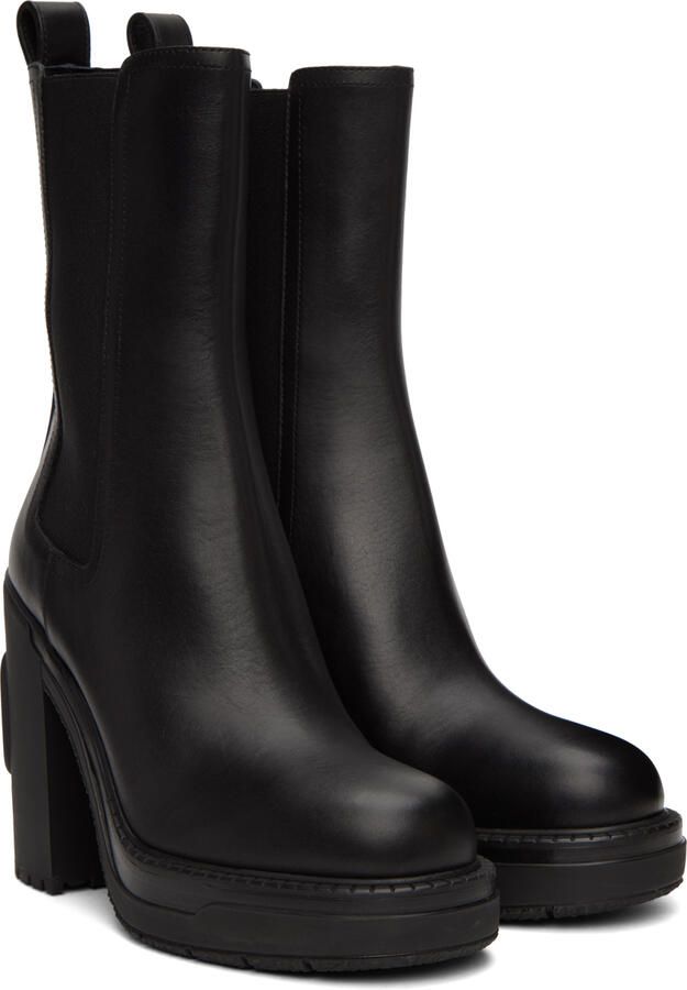 Valentino Garavani Black VLogo Beatle Boots - Picture 2