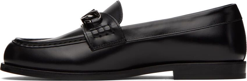 Valentino Garavani Black VLogo Chain Loafers - Picture 4