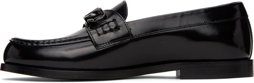 Valentino Garavani Black VLogo Chain Loafers - Picture 4