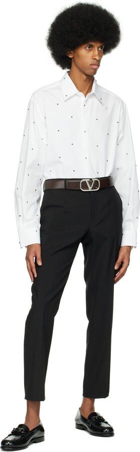 Valentino Garavani Black VLogo Chain Loafers - Picture 3