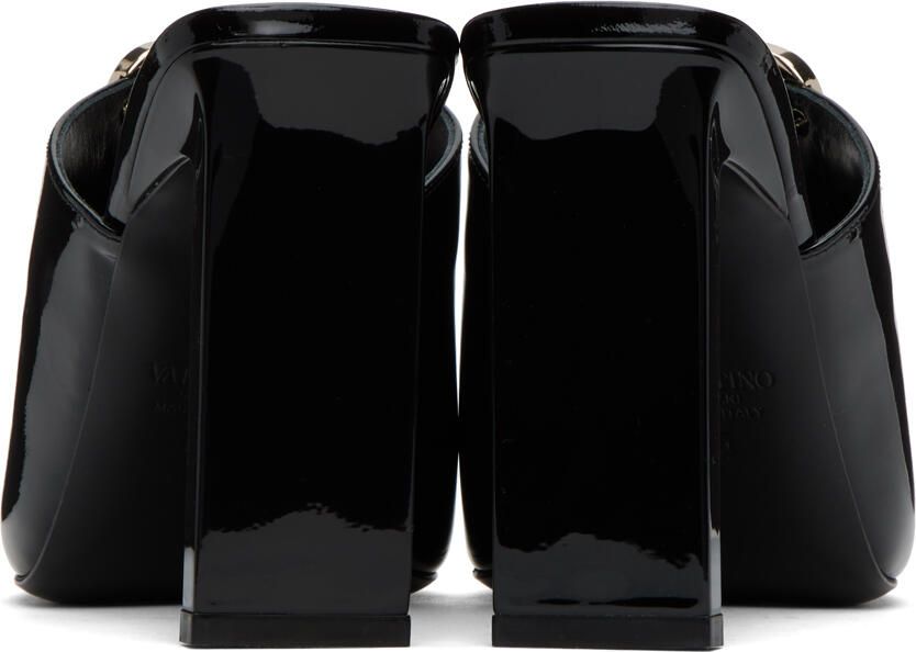 Valentino Garavani Black VLogo Heeled Sandals