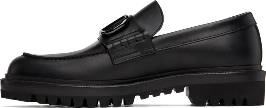 Valentino Garavani Black VLogo Loafers - Picture 3