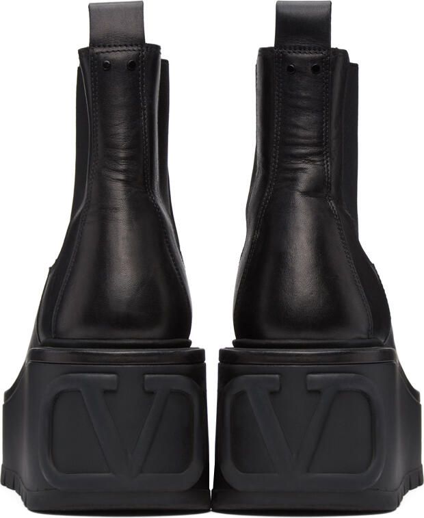 Valentino Garavani Leather VLogo Uniqueform Platform Boots - Picture 3