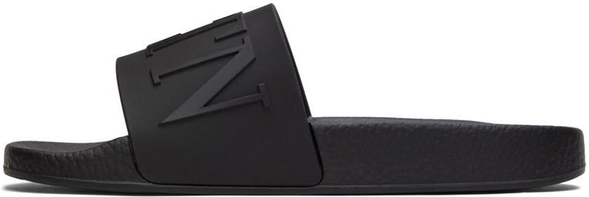 Valentino Garavani Black VLTN Slides - Picture 3